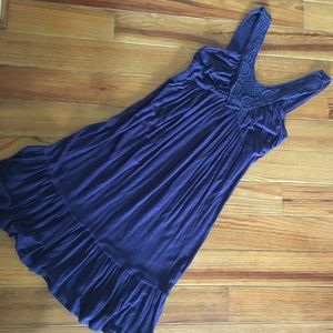 Delia’s Navy Jersey Dress with Embroidered Details